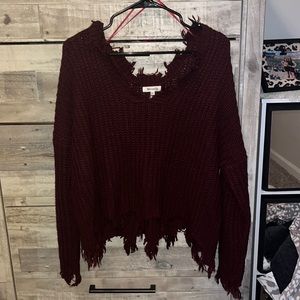 distressed sweater